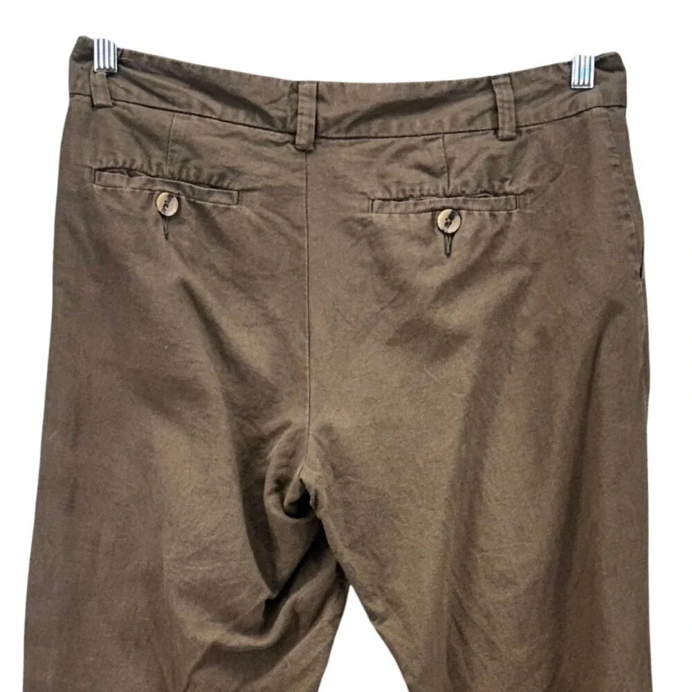 Banana Republic Linen Pants Olive Green 10